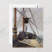 Édouard Manet, das Schiffsdeck Postkarte (Vorne/Hinten)