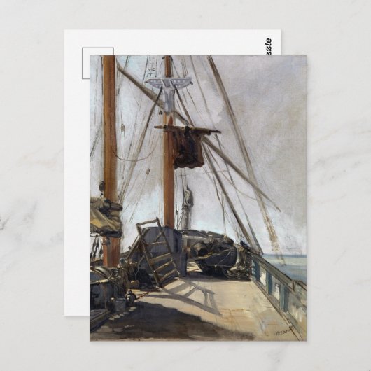 Édouard Manet, das Schiffsdeck Postkarte (Vorne/Hinten)