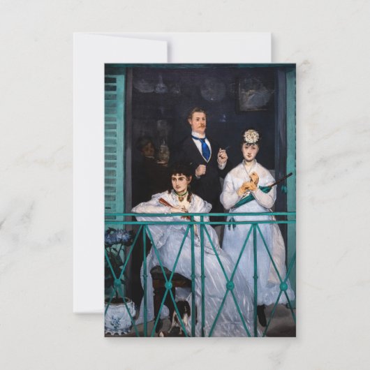 Edouard Manet - Der Balkon / Le Balcon Dankeskarte (Vorderseite)