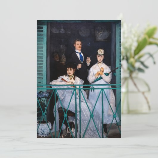 Edouard Manet - Der Balkon / Le Balcon Einladung (Stehend Vorderseite)