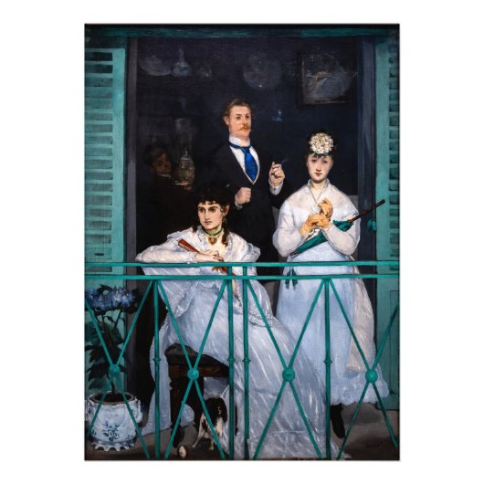 Edouard Manet - Der Balkon / Le Balcon Fotodruck (Vorne)