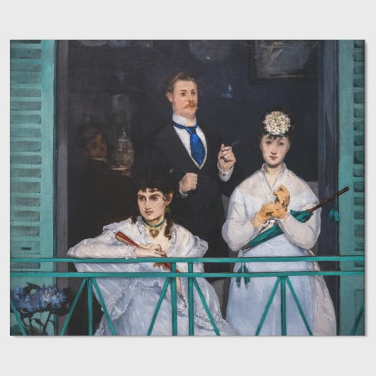 Edouard Manet - Der Balkon / Le Balcon Geschenkpapier (Flach)