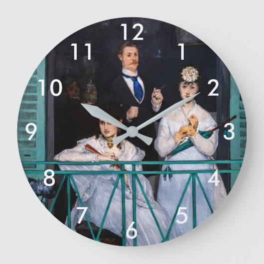 Edouard Manet - Der Balkon / Le Balcon Große Wanduhr (Vorderseite)