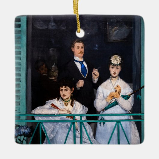 Edouard Manet - Der Balkon / Le Balcon Keramikornament (Vorderseite)