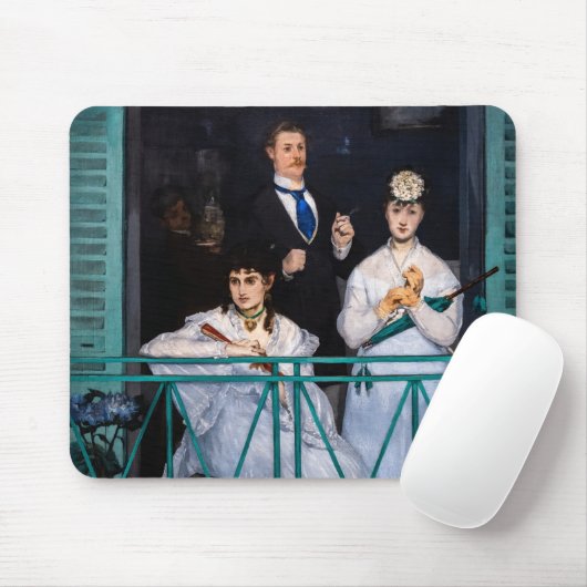 Edouard Manet - Der Balkon / Le Balcon Mousepad (Mit Mouse)
