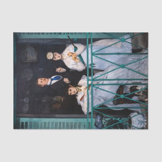 Edouard Manet - Der Balkon / Le Balcon Seidenpapier (Vorderseite)