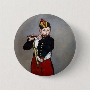 Edouard Manet - Der Faib / Young Flutist Button