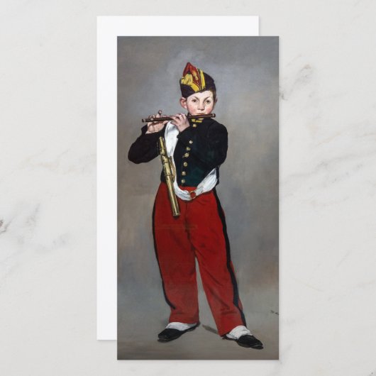 Edouard Manet - Der Faib / Young Flutist Dankeskarte (Vorne/Hinten)