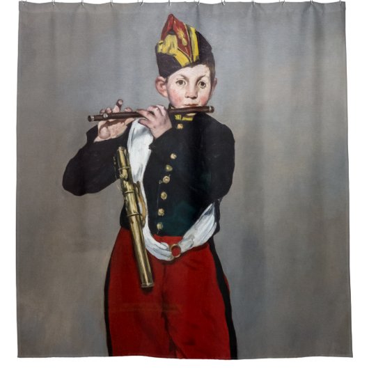 Edouard Manet - Der Faib / Young Flutist Duschvorhang (Vorderseite)