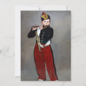 Edouard Manet - Der Faib / Young Flutist Einladung (Vorderseite)