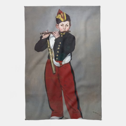 Edouard Manet - Der Faib / Young Flutist Geschirrtuch (Vertikal)