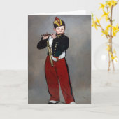 Edouard Manet - Der Faib / Young Flutist Karte (Gelbe Blume)