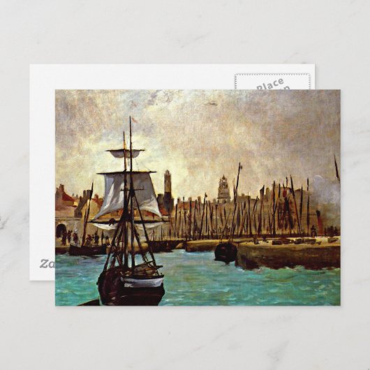 Edouard Manet - Der Hafen von Bordeaux Postkarte (Vorne/Hinten)