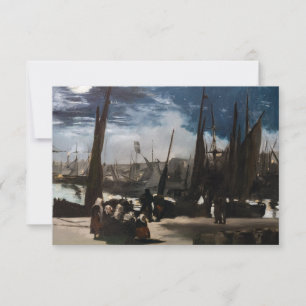 Edouard Manet - Der Hafen von Boulogne bei Mondlic Dankeskarte