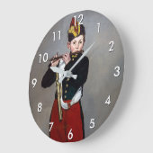 Edouard Manet - Der Pfeifer / Junger Flötist Große Wanduhr (Winkel)