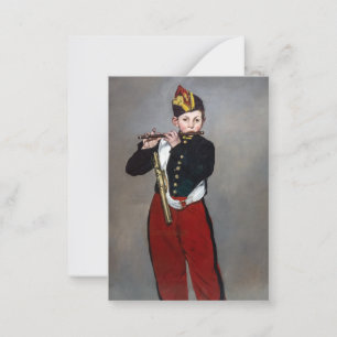 Edouard Manet - Der Pfeifer / Junger Flötist Mitteilungskarte