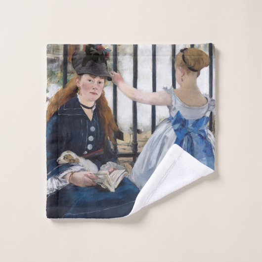 Edouard Manet - Die Eisenbahn Badhandtuch Set (Waschlappen)