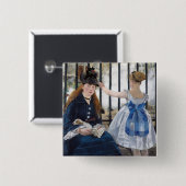 Edouard Manet - Die Eisenbahn Button (Vorne & Hinten)