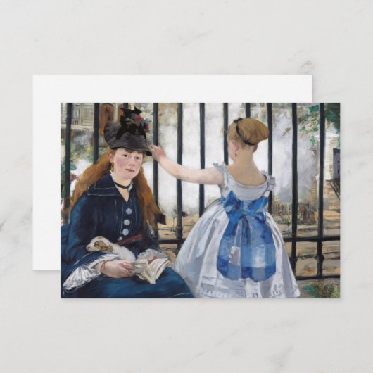 Edouard Manet - Die Eisenbahn Dankeskarte (Vorne/Hinten)