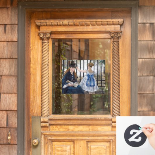 Edouard Manet - Die Eisenbahn Fensteraufkleber (Haustür)