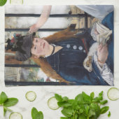 Edouard Manet - Die Eisenbahn Geschirrtuch (Gefaltet)