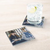 Edouard Manet - Die Eisenbahn Glasuntersetzer (Schrägansicht)