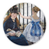 Edouard Manet - Die Eisenbahn Keramikknauf (Vorderseite)