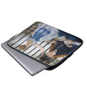 Edouard Manet - Die Eisenbahn Laptopschutzhülle (Vorne Knopf)