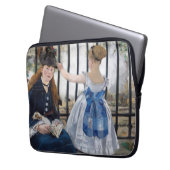 Edouard Manet - Die Eisenbahn Laptopschutzhülle (Vorderseite Links)