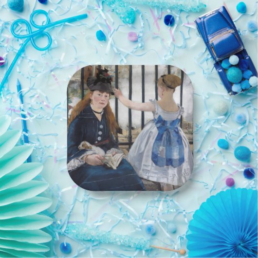 Edouard Manet - Die Eisenbahn Pappteller (Party)