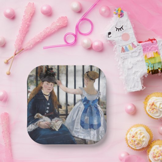 Edouard Manet - Die Eisenbahn Pappteller (Party)