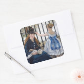 Edouard Manet - Die Eisenbahn Quadratischer Aufkleber (Umschlag)