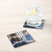 Edouard Manet - Die Eisenbahn Rechteckiger Pappuntersetzer (Vor Ort)