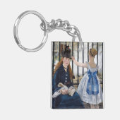 Edouard Manet - Die Eisenbahn Schlüsselanhänger (Vorderseite links)