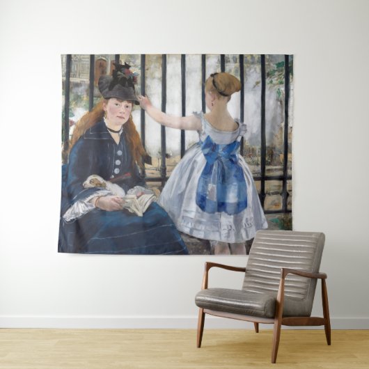 Edouard Manet - Die Eisenbahn Wandteppich (Beispiel (Horizontal))