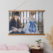 Edouard Manet - Die Eisenbahn Wandteppich Mit Holzrahmen (Schlafzimmer)