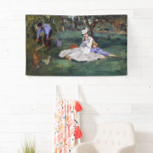 Edouard Manet - Die Familie Monet im Garten Banner (Insitu)
