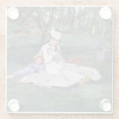 Edouard Manet - Die Familie Monet im Garten Glasuntersetzer (Rückseite)