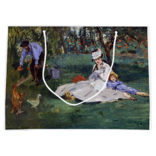 Edouard Manet - Die Familie Monet im Garten Große Geschenktüte