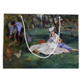 Edouard Manet - Die Familie Monet im Garten Große Geschenktüte (Rückseite)