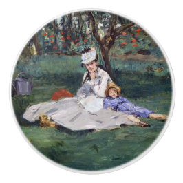 Edouard Manet - Die Familie Monet im Garten Keramikknauf