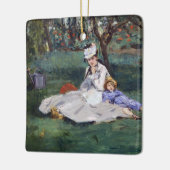 Edouard Manet - Die Familie Monet im Garten Keramikornament (Links)
