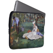 Edouard Manet - Die Familie Monet im Garten Laptopschutzhülle (Vorne Rechts)