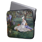 Edouard Manet - Die Familie Monet im Garten Laptopschutzhülle (Vorderseite Links)