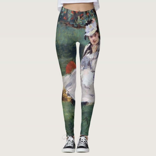 Edouard Manet - Die Familie Monet im Garten Leggings (Vorderseite)
