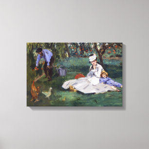 Edouard Manet - Die Familie Monet im Garten Leinwanddruck