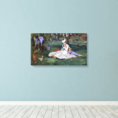 Edouard Manet - Die Familie Monet im Garten Leinwanddruck (Insitu (Holzboden))