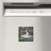 Edouard Manet - Die Familie Monet im Garten Magnet (In Situ (Geschirrspüler))