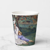 Edouard Manet - Die Familie Monet im Garten Pappbecher (Rückseite)