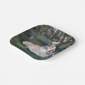 Edouard Manet - Die Familie Monet im Garten Pappteller (Gewinkelt)